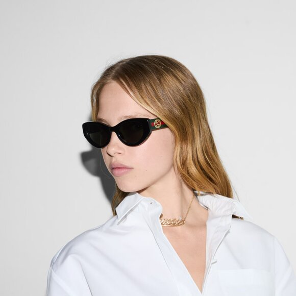 Gucci Women’s Sunglasses – Black Cat Eye | GG1862S 001 | NEW & AUTHENTIC - Picture 10 of 11